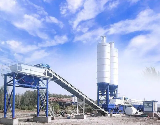 Equipos de planta de mezcla concretos del cemento de la estación HZS75 para la talla media y arriba
