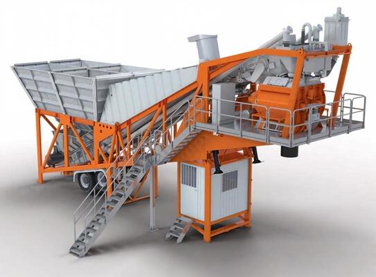 Planta de Mezcla Forzada Móvil JS Planta de Mezcla de Concreto Móvil Equipos de Planta de Cemento OEM Disponible