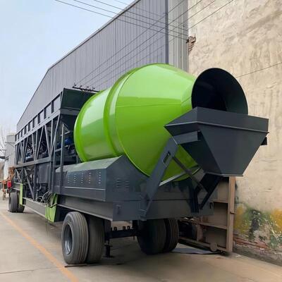 Completa línea de producción de hormigón móvil de la serie JZM Plantas de mezcla de tambores Equipos de la planta de cemento para la construcción de carreteras