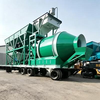 Instalación de mezcla de hormigón móvil de alta eficiencia JZM Equipos de la planta de cemento Estación de mezcla de tambores de pesaje preciso