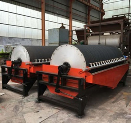 máquina de 20t/h 35r/Min Wet Drum Magnetic Separator para el proceso mineral