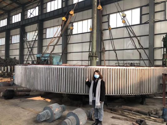 Diámetro estímulo Ring Gear Rotary Kiln Gear Ring For Ball Mill de 100m m a de 16000m m