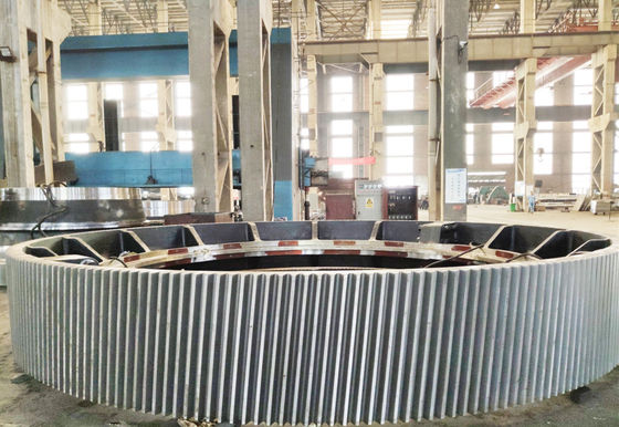 Diente grande de acero de lanzamiento del estímulo de ZG310-570 42CrMo Ring Gear Rotary Kiln External